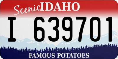 ID license plate I639701