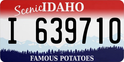ID license plate I639710