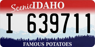 ID license plate I639711