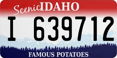 ID license plate I639712