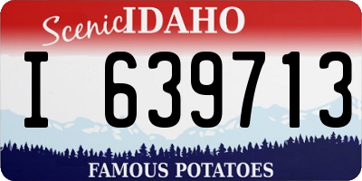 ID license plate I639713