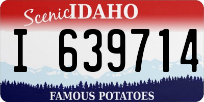 ID license plate I639714