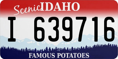 ID license plate I639716