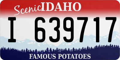 ID license plate I639717