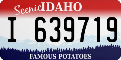 ID license plate I639719
