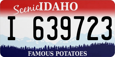 ID license plate I639723