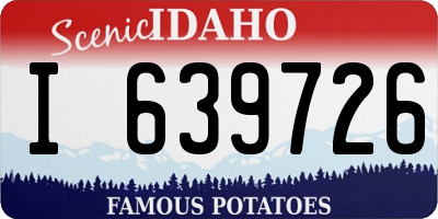 ID license plate I639726