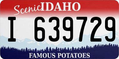 ID license plate I639729
