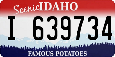 ID license plate I639734