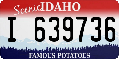 ID license plate I639736