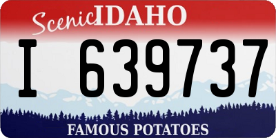 ID license plate I639737