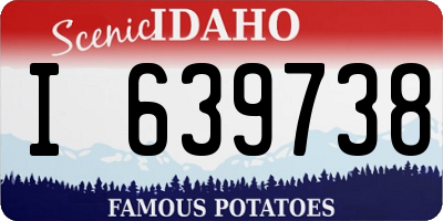 ID license plate I639738