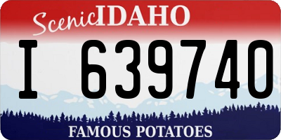 ID license plate I639740