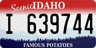 ID license plate I639744