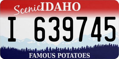 ID license plate I639745