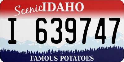 ID license plate I639747