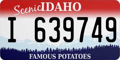 ID license plate I639749