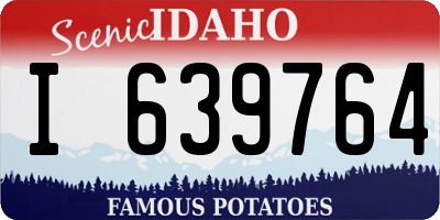 ID license plate I639764