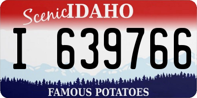 ID license plate I639766