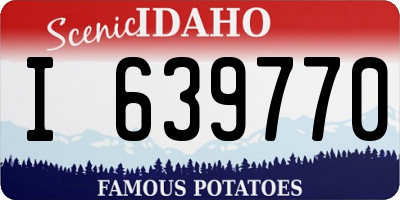 ID license plate I639770