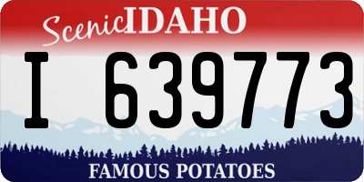 ID license plate I639773