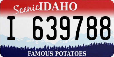 ID license plate I639788