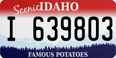 ID license plate I639803