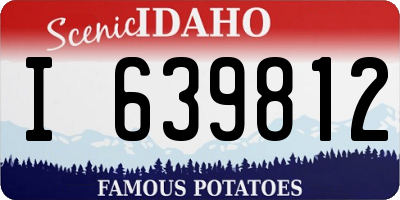 ID license plate I639812
