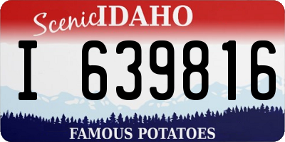 ID license plate I639816