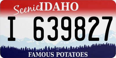 ID license plate I639827