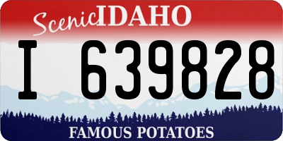 ID license plate I639828