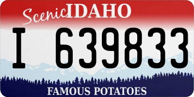 ID license plate I639833