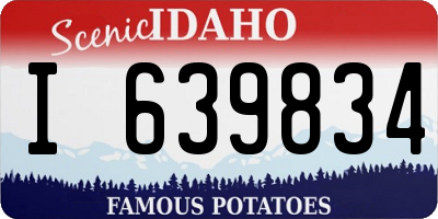 ID license plate I639834
