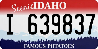 ID license plate I639837