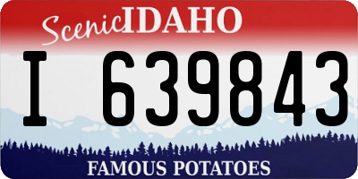 ID license plate I639843