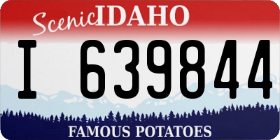 ID license plate I639844