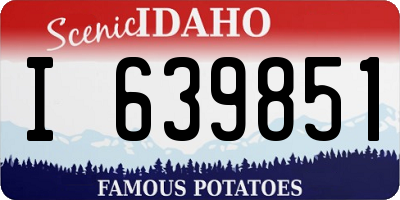 ID license plate I639851