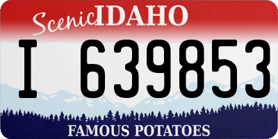 ID license plate I639853