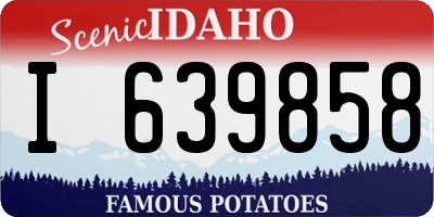 ID license plate I639858