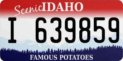 ID license plate I639859