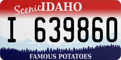 ID license plate I639860