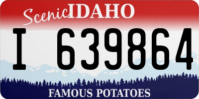 ID license plate I639864