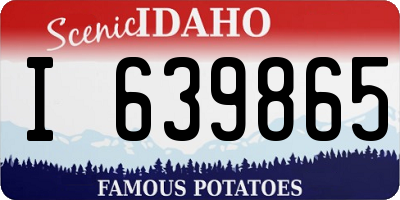 ID license plate I639865