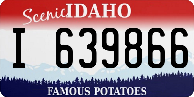 ID license plate I639866