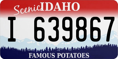 ID license plate I639867