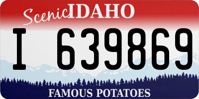 ID license plate I639869