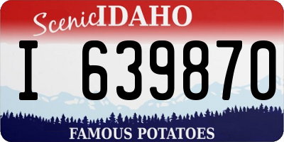 ID license plate I639870