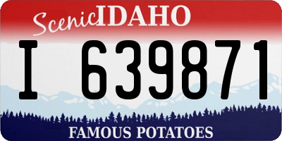 ID license plate I639871