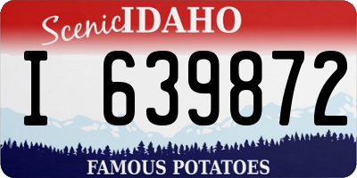 ID license plate I639872