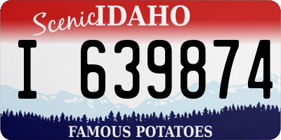 ID license plate I639874